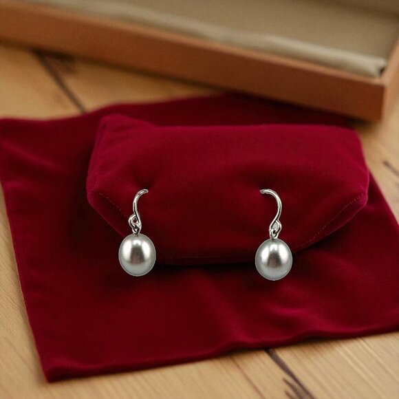 Giani Bernini Gray Cultured Freshwater Pearl Earrings Sterling Silver - Picture 6 of 10